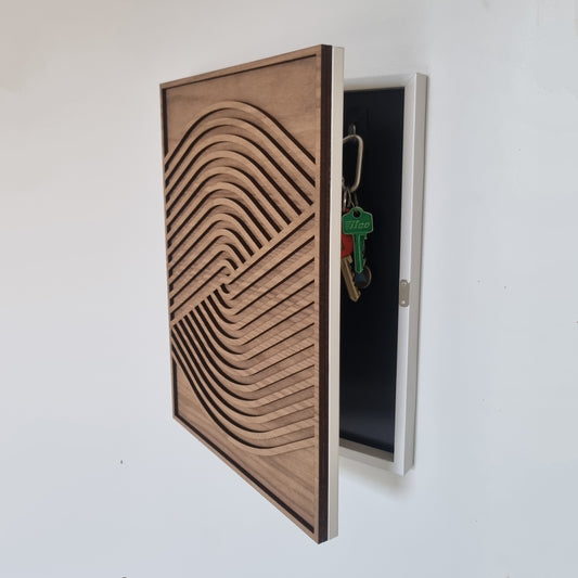 Loops geometric wall art - with hidden key storage