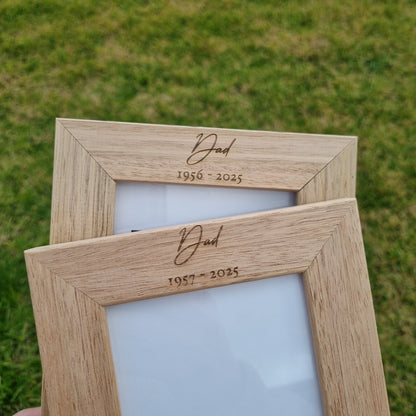 Engraved photo frame - 4x6 picture