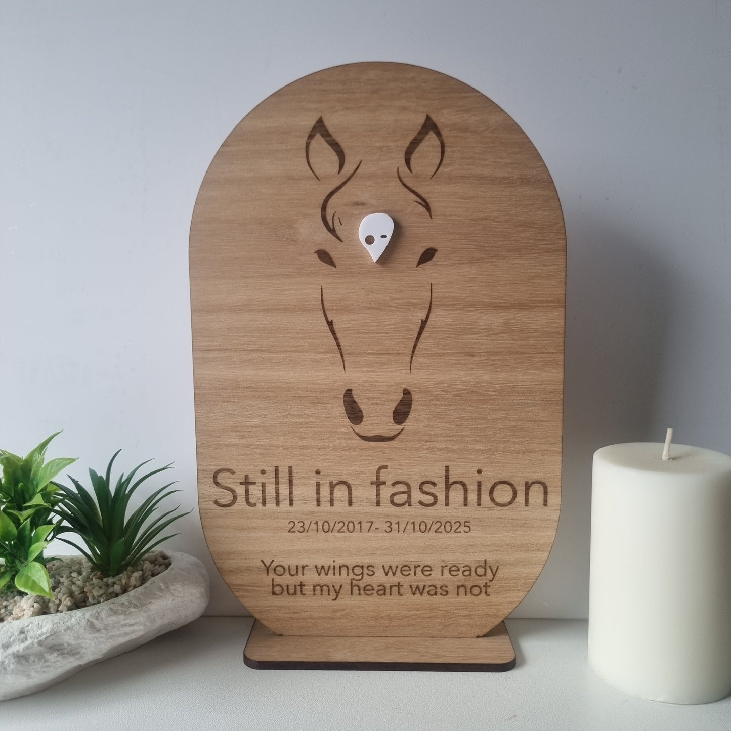 Memorial Plaque - Horse Portrait