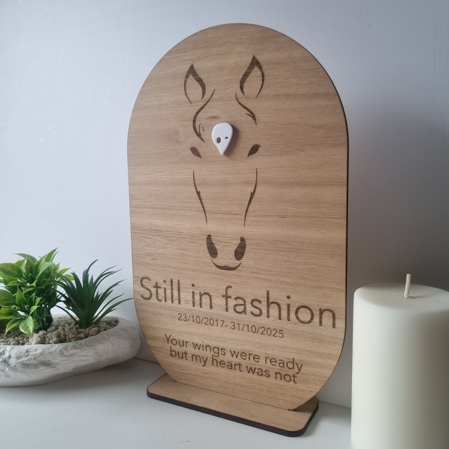 Memorial Plaque - Horse Portrait