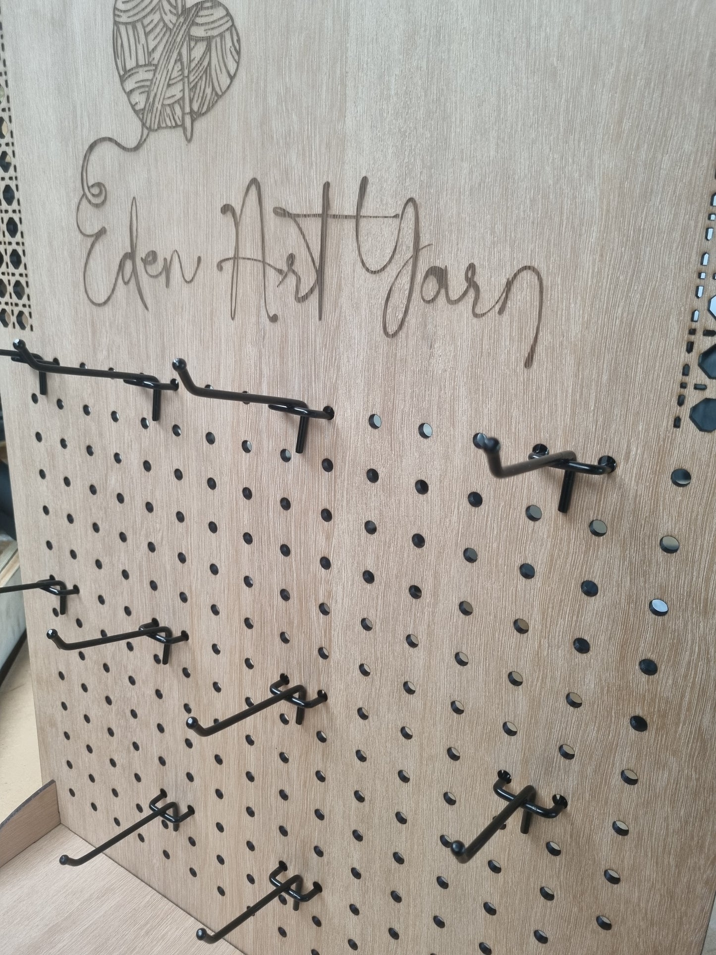 Pegboard display with logo - 45x58cm