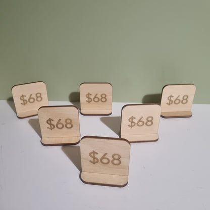 Mini price sign