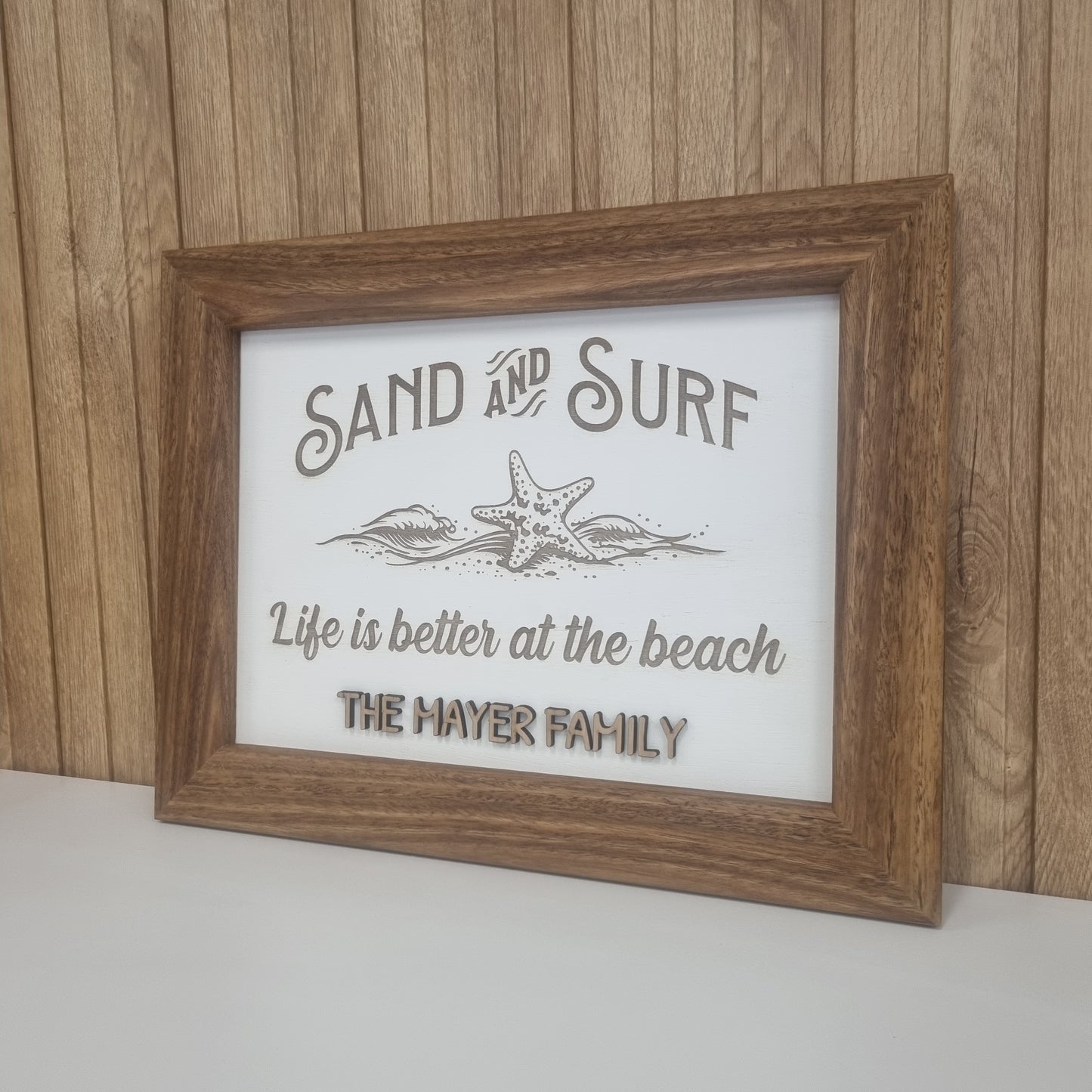 Family Name Sign - Sand and Surf
