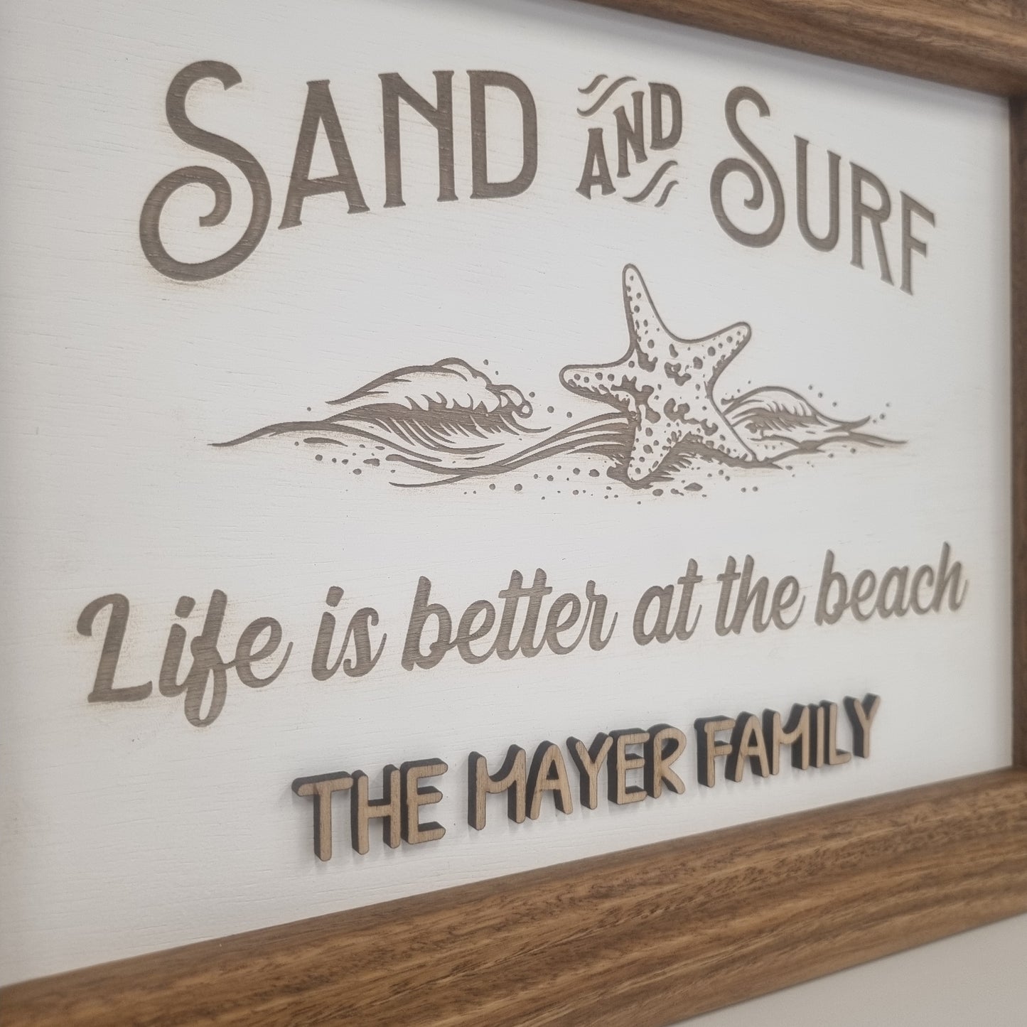 Family Name Sign - Sand and Surf