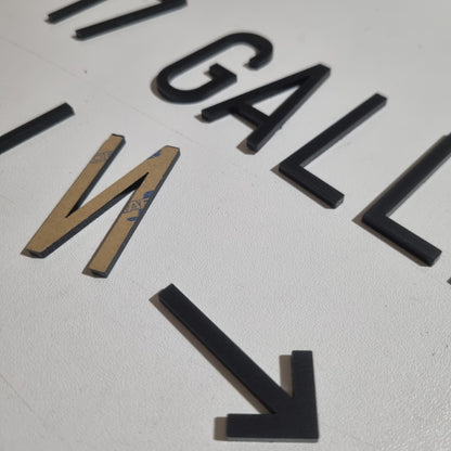 Laser cut letter