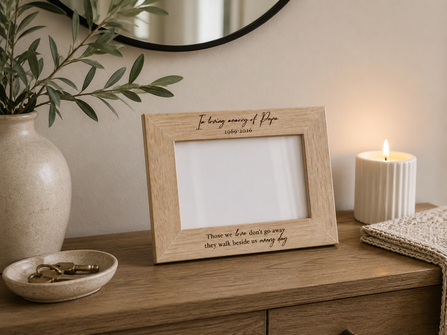 Engraved photo frame - 4x6 picture