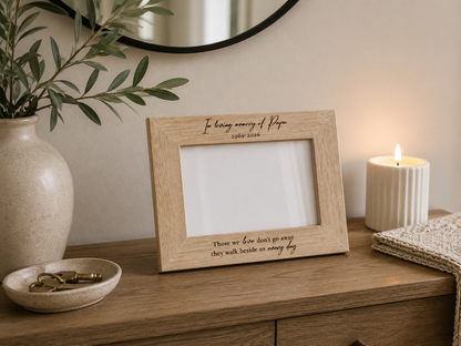 Engraved photo frame - 4x6 picture