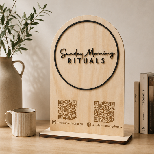 Large double QR code with logo