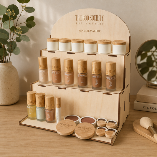 Product display shelves - 3 levels wide