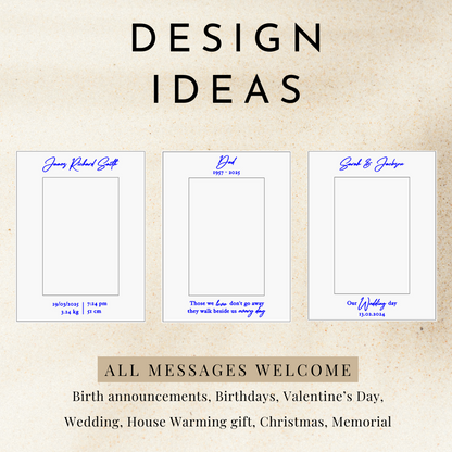 Engraved photo frame - 4x6 picture