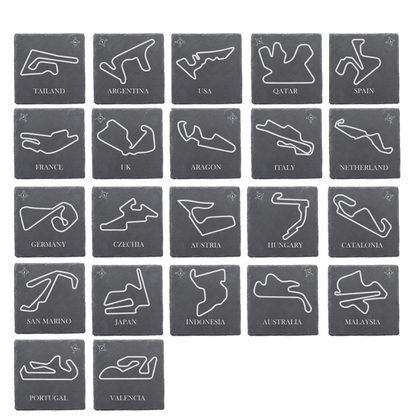 Slate coaster - Moto GP race track