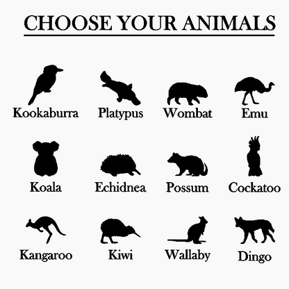 Slate coaster - Australian Animals