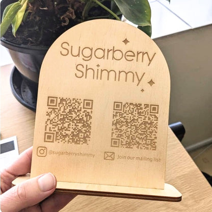 Mini QR code duo with logo