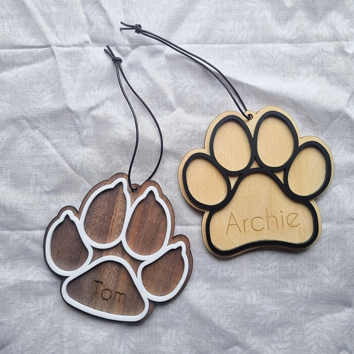 Paw print ornament