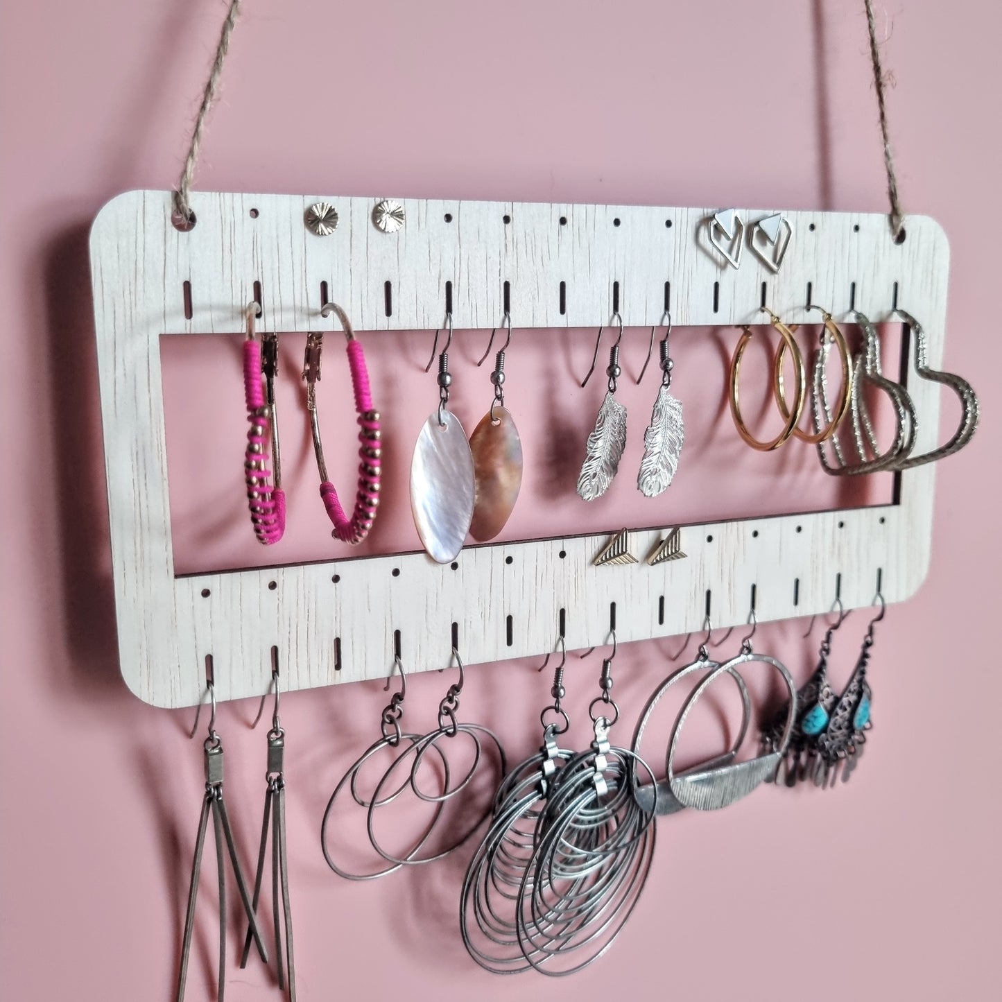 Hanging 2 tiers earring holder