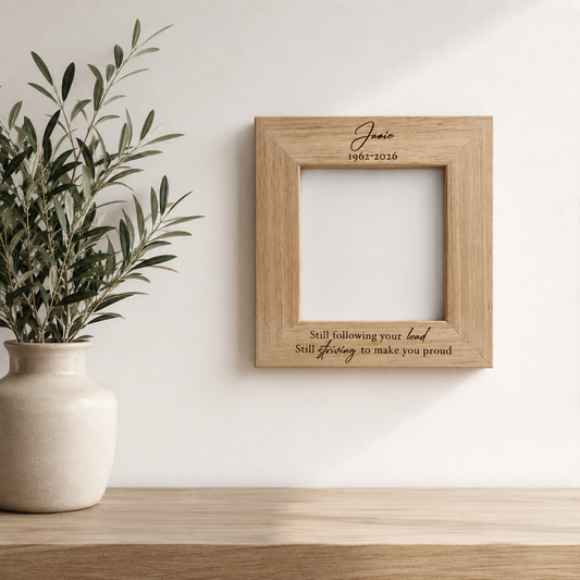Engraved photo frame - 4x4 picture