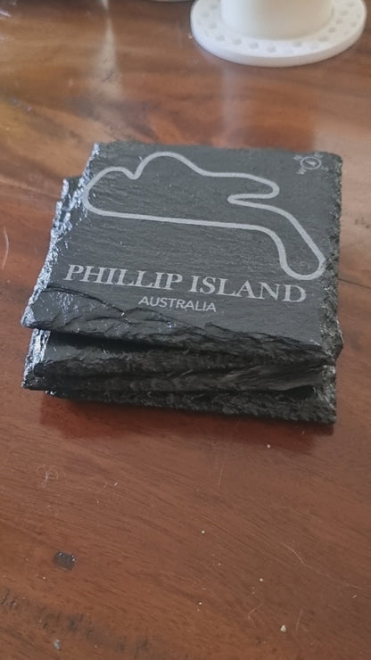 Slate coaster - Formula 1 race track