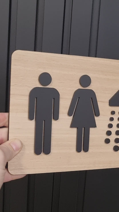 Bathroom and shower sign