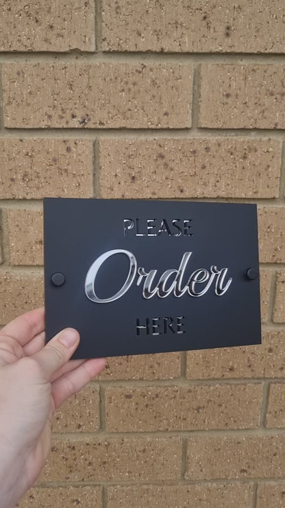 Order here sign - 3 layers