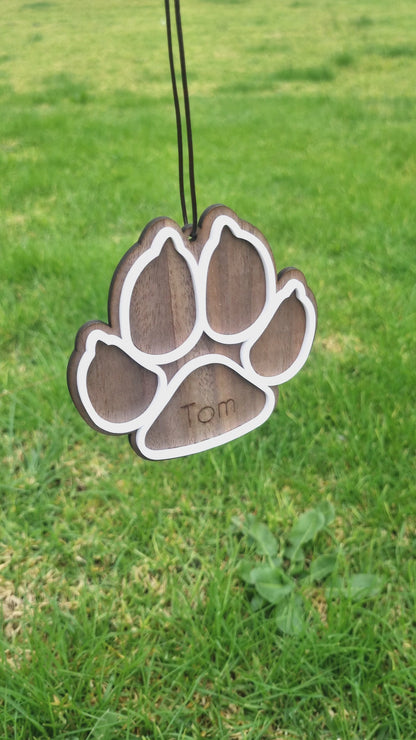 Paw print ornament