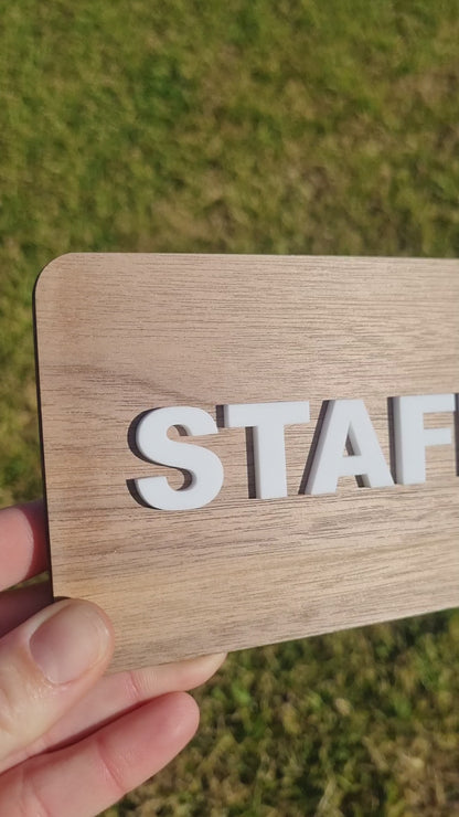 Staff Room sign