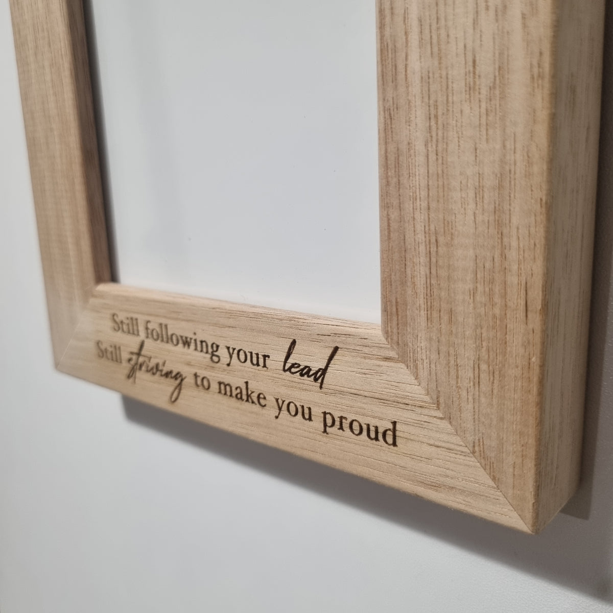 Engraved photo frame - 4x4 picture