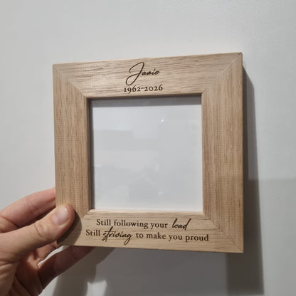 Engraved photo frame - 4x4 picture