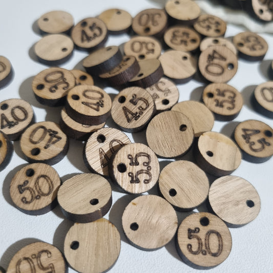 Bulk personalised 1.5cm tags