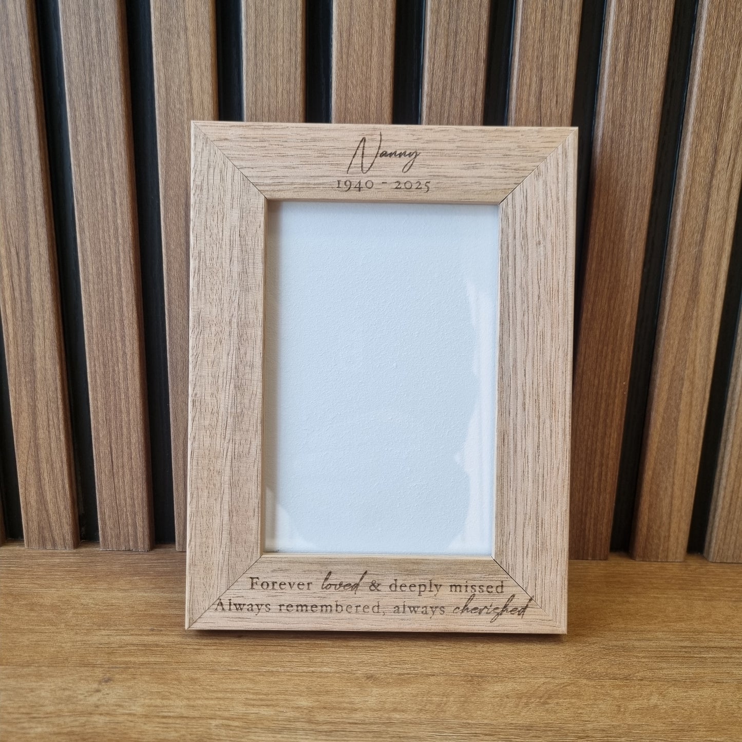 Engraved photo frame - 4x6 picture